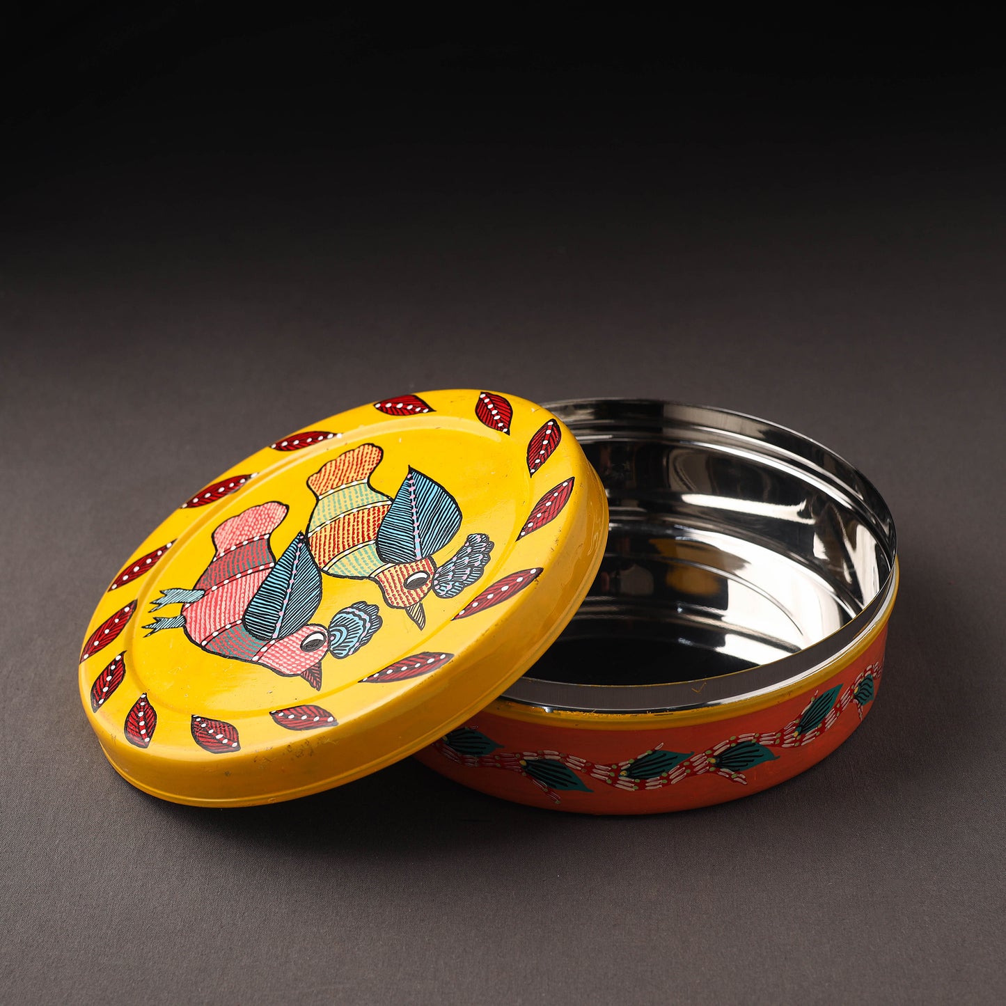 Gond Handpainted Stainless Steel Casserole 39