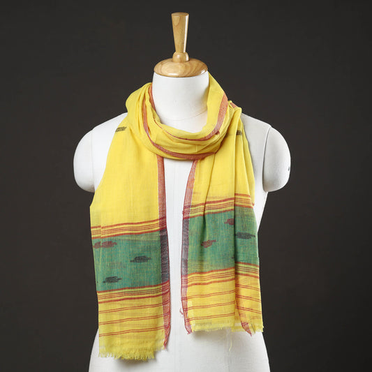 Yellow - Traditional Handloom Cotton Manipuri Stole