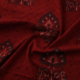 Hakoba Hand Block Ajrakh Print Natural Dyed Cotton Fabric 20