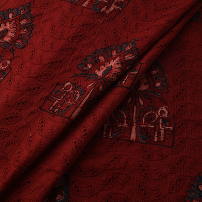 Hakoba Hand Block Ajrakh Print Natural Dyed Cotton Fabric 21