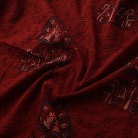 Hakoba Hand Block Ajrakh Print Natural Dyed Cotton Fabric 21