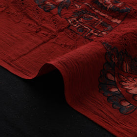 Hakoba Hand Block Ajrakh Print Natural Dyed Cotton Fabric 21
