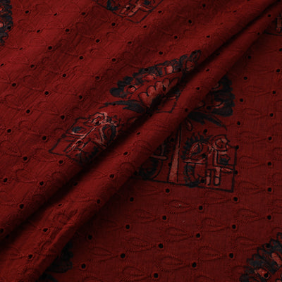 Hakoba Hand Block Ajrakh Print Natural Dyed Cotton Fabric 22