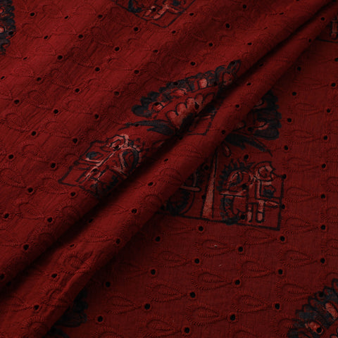 Hakoba Hand Block Ajrakh Print Natural Dyed Cotton Fabric 22