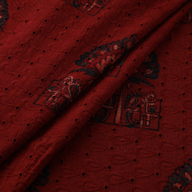 Hakoba Hand Block Ajrakh Print Natural Dyed Cotton Fabric 22