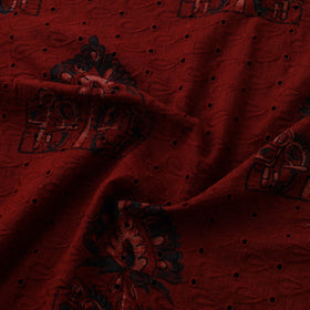 Hakoba Hand Block Ajrakh Print Natural Dyed Cotton Fabric 22