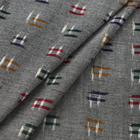 Buy Grey Handloom Cotton Pochampally Double Ikat Fabric