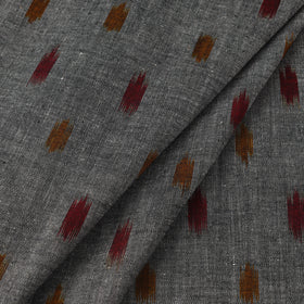 Buy Grey Handloom Cotton Pochampally Double Ikat Fabric