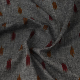 Buy Grey Handloom Cotton Pochampally Double Ikat Fabric