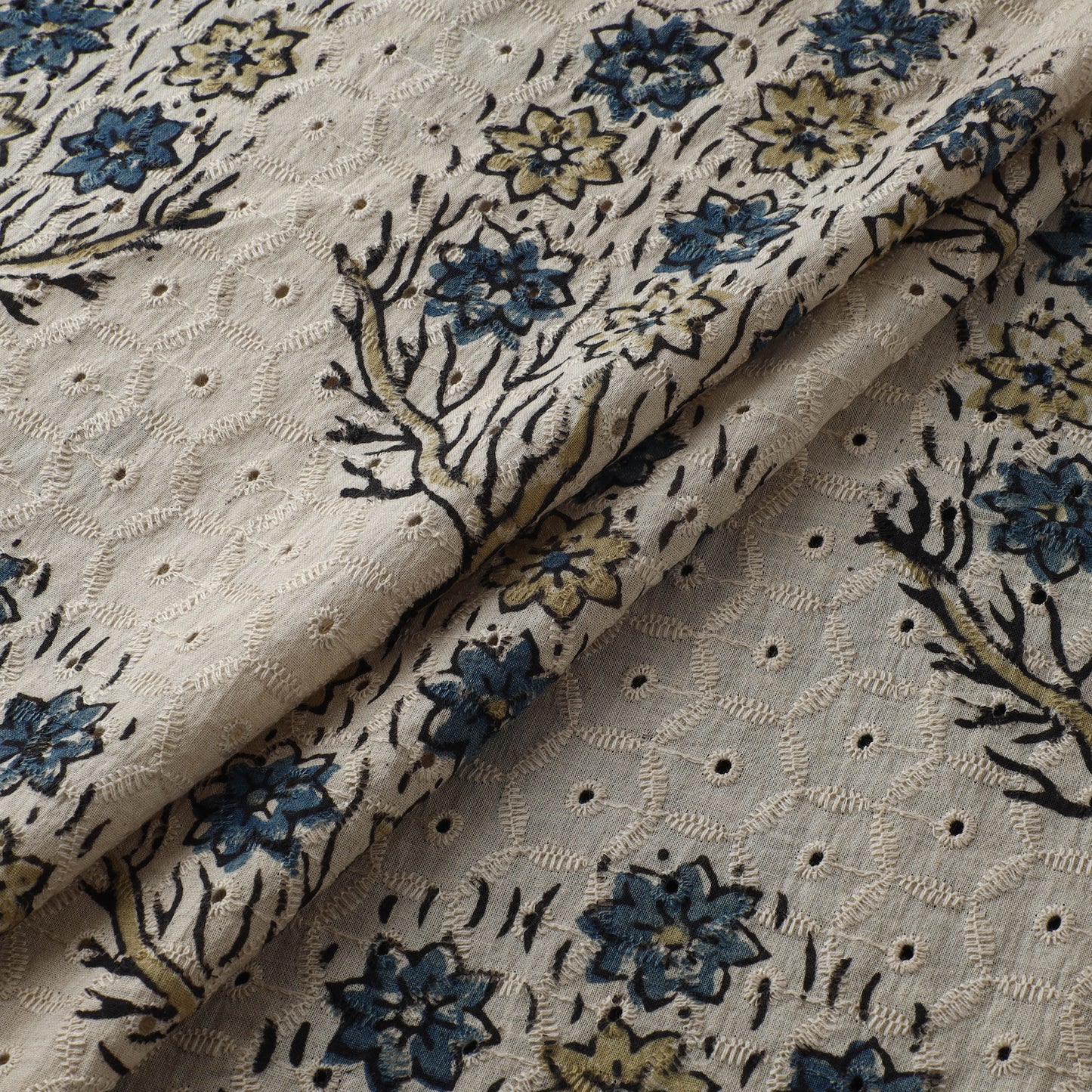Hakoba Hand Block Ajrakh Print Natural Dyed Cotton Fabric 26