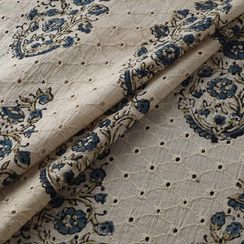 Hakoba Hand Block Ajrakh Print Natural Dyed Cotton Fabric 30