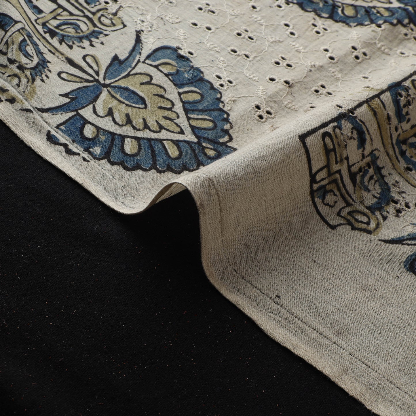 Hakoba Hand Block Ajrakh Print Natural Dyed Cotton Fabric 31