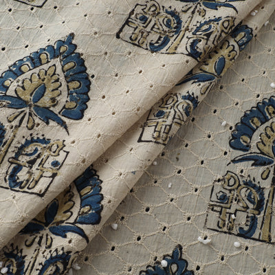 Hakoba Hand Block Ajrakh Print Natural Dyed Cotton Fabric 33