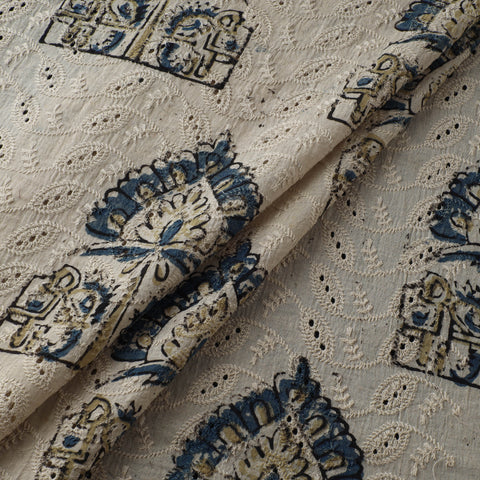 Hakoba Hand Block Ajrakh Print Natural Dyed Cotton Fabric 34