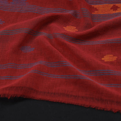 Red - Traditional Handloom Cotton Manipuri Stole