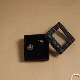 Handcrafted Bengal Kantha Work Fabric Ring/Earring Box 68