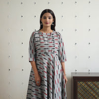 Handloom Cotton Flared Pochampally Ikat Kurta 17