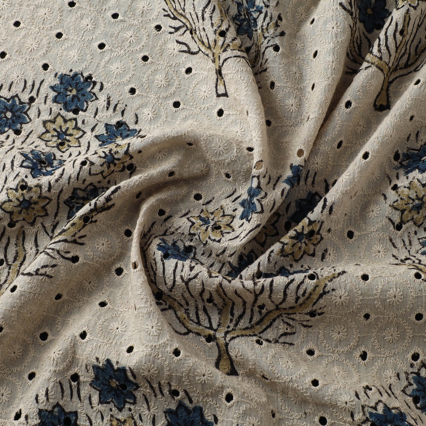 Hakoba Hand Block Ajrakh Print Natural Dyed Cotton Fabric 35