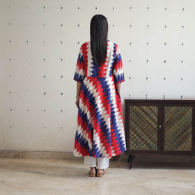 Handloom Cotton Flared Pochampally Ikat Kurta 19