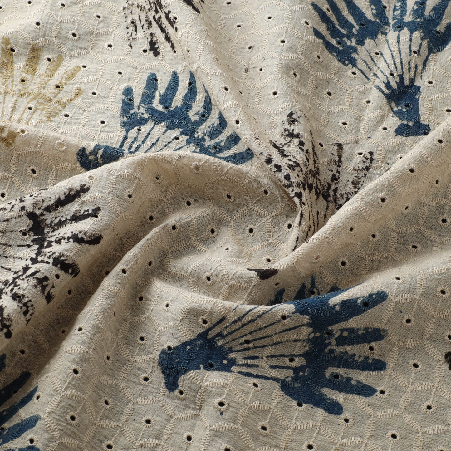 Hakoba Hand Block Ajrakh Print Natural Dyed Cotton Fabric 37