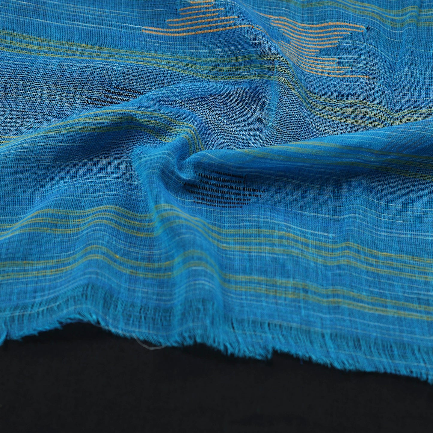 Blue - Traditional Handloom Cotton Manipuri Stole