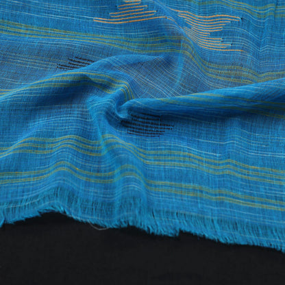 Blue - Traditional Handloom Cotton Manipuri Stole