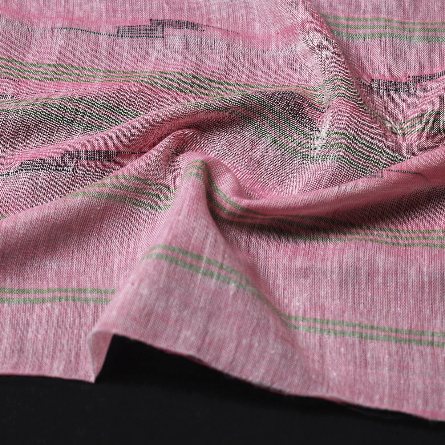Pink - Traditional Handloom Cotton Manipuri Stole