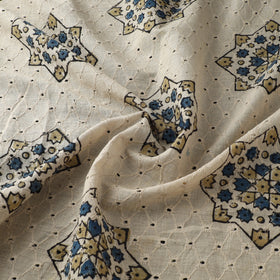 Hakoba Hand Block Ajrakh Print Natural Dyed Cotton Fabric 41