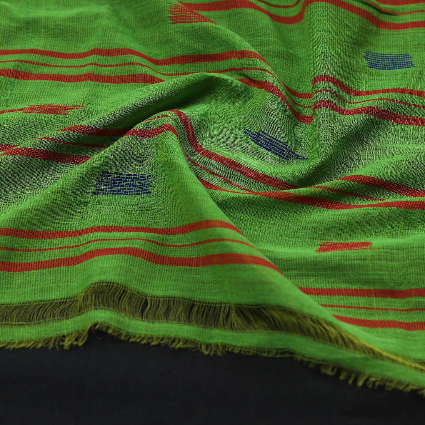Green - Traditional Handloom Cotton Manipuri Stole