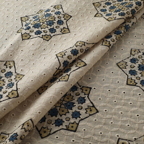 Hakoba Hand Block Ajrakh Print Natural Dyed Cotton Fabric 42