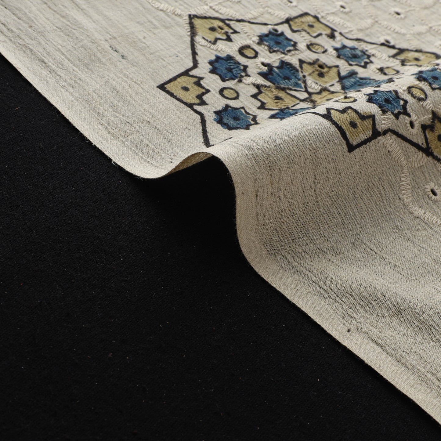 Hakoba Hand Block Ajrakh Print Natural Dyed Cotton Fabric 42