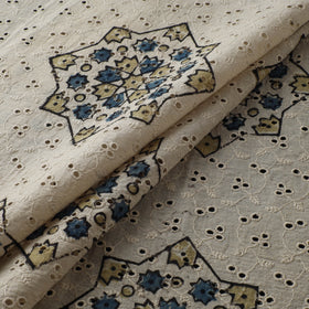 Hakoba Hand Block Ajrakh Print Natural Dyed Cotton Fabric 43