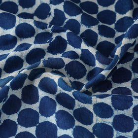 Blue - Indigo Bagru Block Print Cotton Fabric