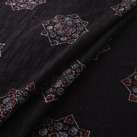 Hakoba Hand Block Ajrakh Print Natural Dyed Cotton Fabric 48