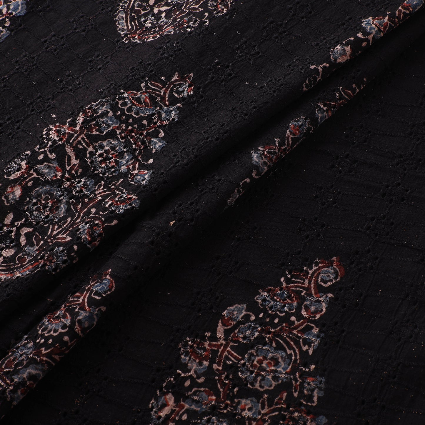Hakoba Hand Block Ajrakh Print Natural Dyed Cotton Fabric 49