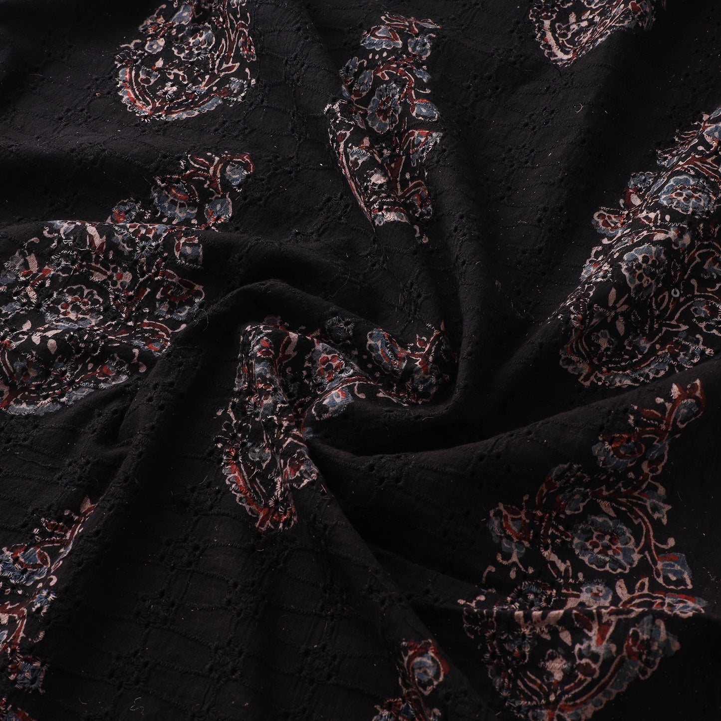 Hakoba Hand Block Ajrakh Print Natural Dyed Cotton Fabric 49