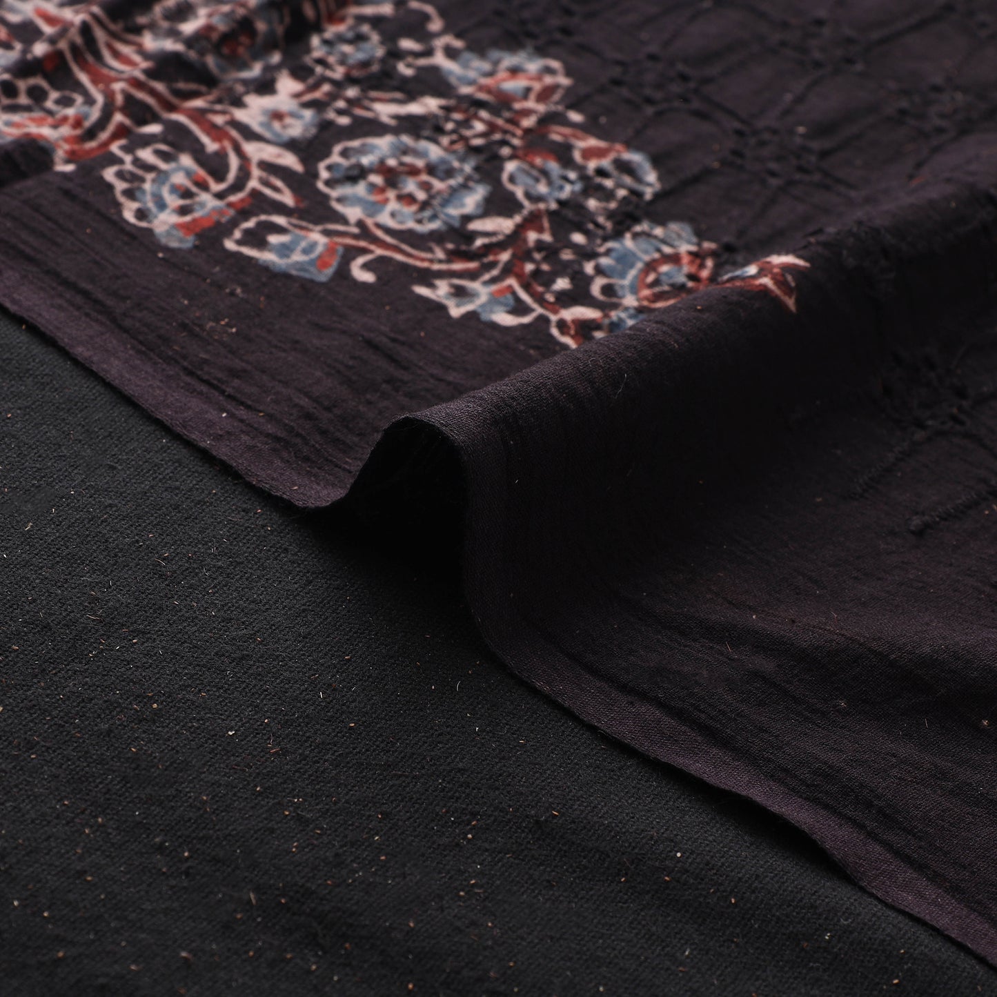Hakoba Hand Block Ajrakh Print Natural Dyed Cotton Fabric 49