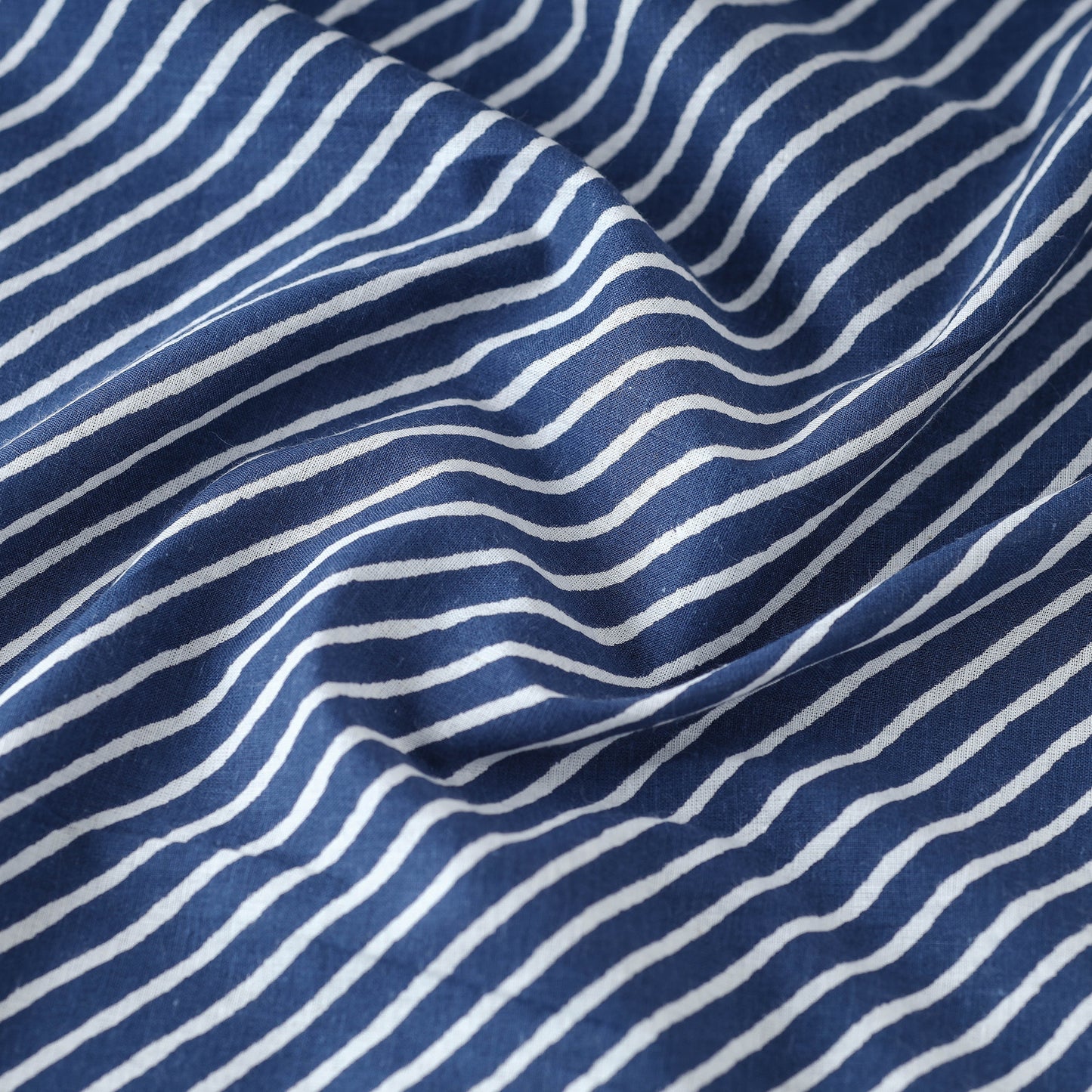 Blue - Indigo Hand Block Prints Pure Cotton Fabric
