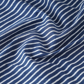 Blue - Indigo Hand Block Prints Pure Cotton Fabric