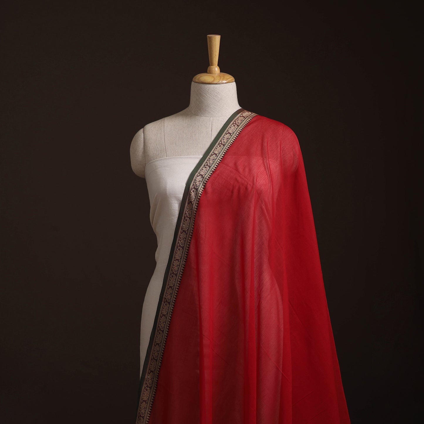 Dharwad Cotton Fabric with Thread Border 43