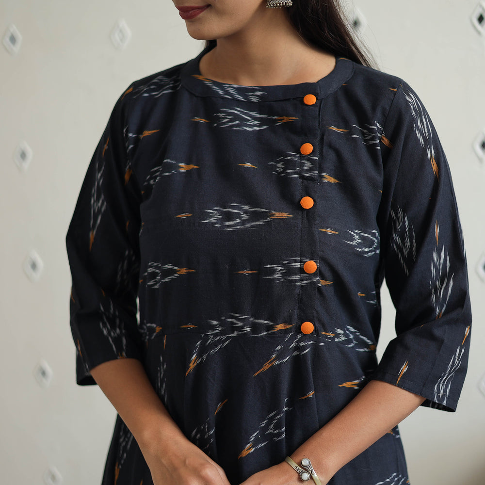 Handloom Cotton Flared Pochampally Ikat Kurta 20