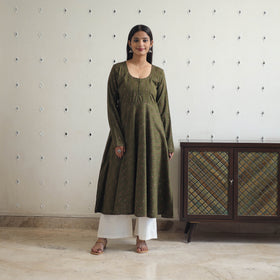 Buy Cotton Flared Pochampally Ikat Kurta