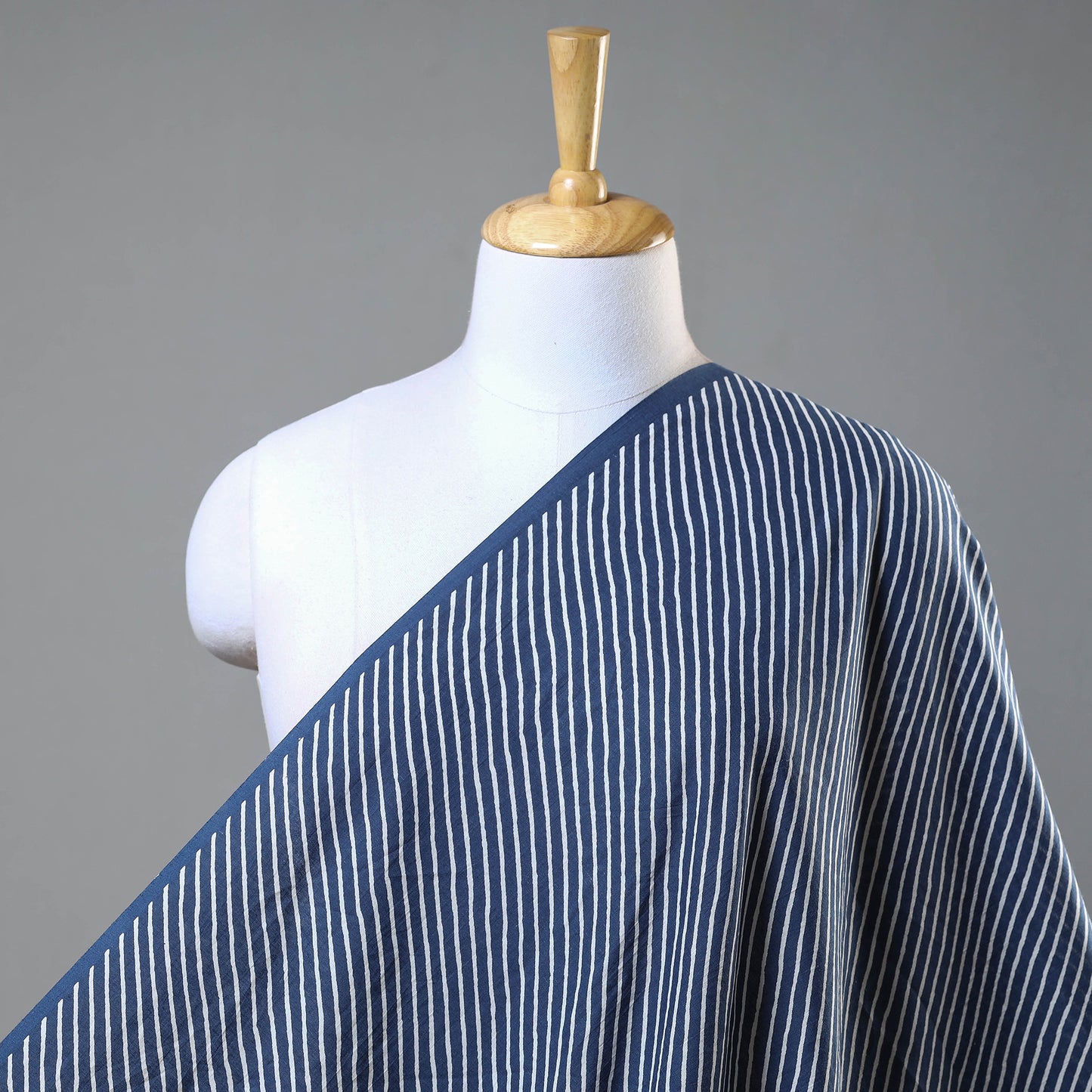 Blue - Indigo Hand Block Prints Pure Cotton Fabric