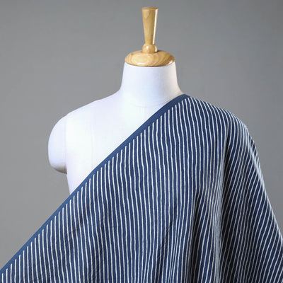 Blue - Indigo Hand Block Prints Pure Cotton Fabric