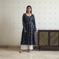 Handloom Cotton Flared Pochampally Ikat Kurta 14