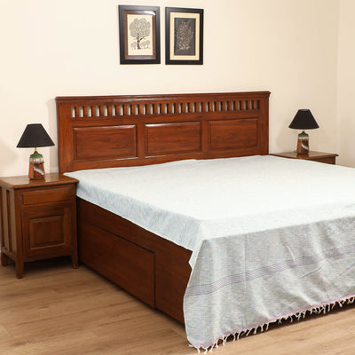 Handloom Cotton Double Bedsheet (108 x 90 in) 03