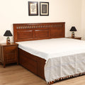 Handloom Cotton Double Bedsheet (108 x 90 in) 07