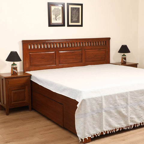 Handloom Cotton Double Bedsheet (108 x 90 in) 07