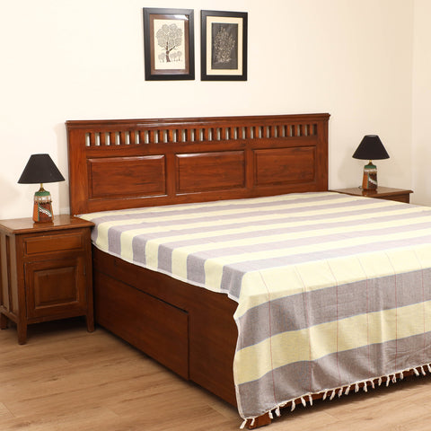Handloom Cotton Double Bedsheet (108 x 90 in) 10