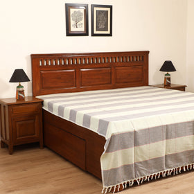 Handloom Cotton Double Bedsheet (108 x 90 in) 11